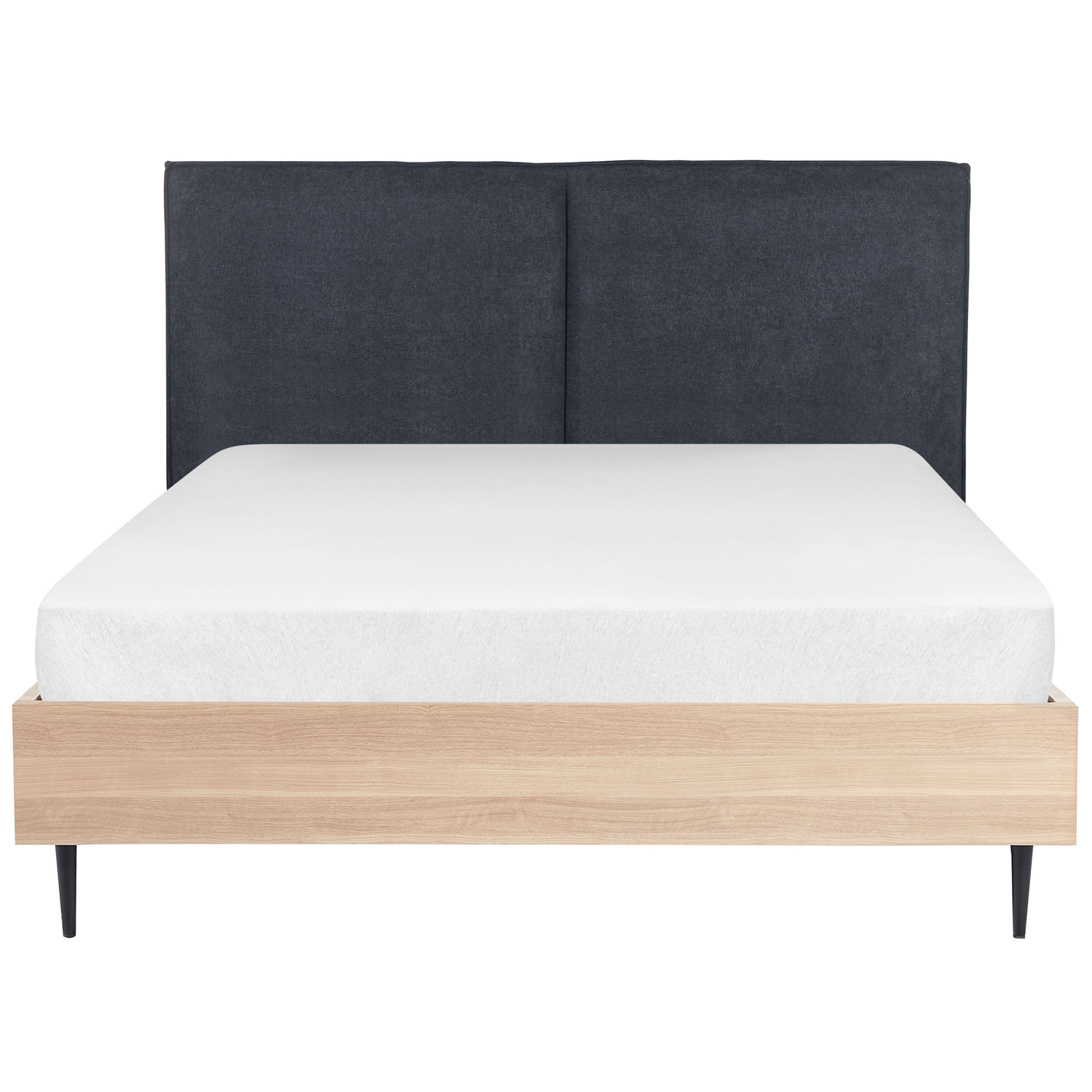 Bett mit Lattenrost Stoff IZERNORE 140 x 200 cm Dunkelgrau
