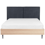 Bett mit Lattenrost Stoff IZERNORE 140 x 200 cm Dunkelgrau