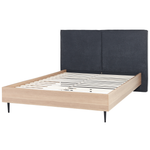 Bett mit Lattenrost Stoff IZERNORE 140 x 200 cm Dunkelgrau