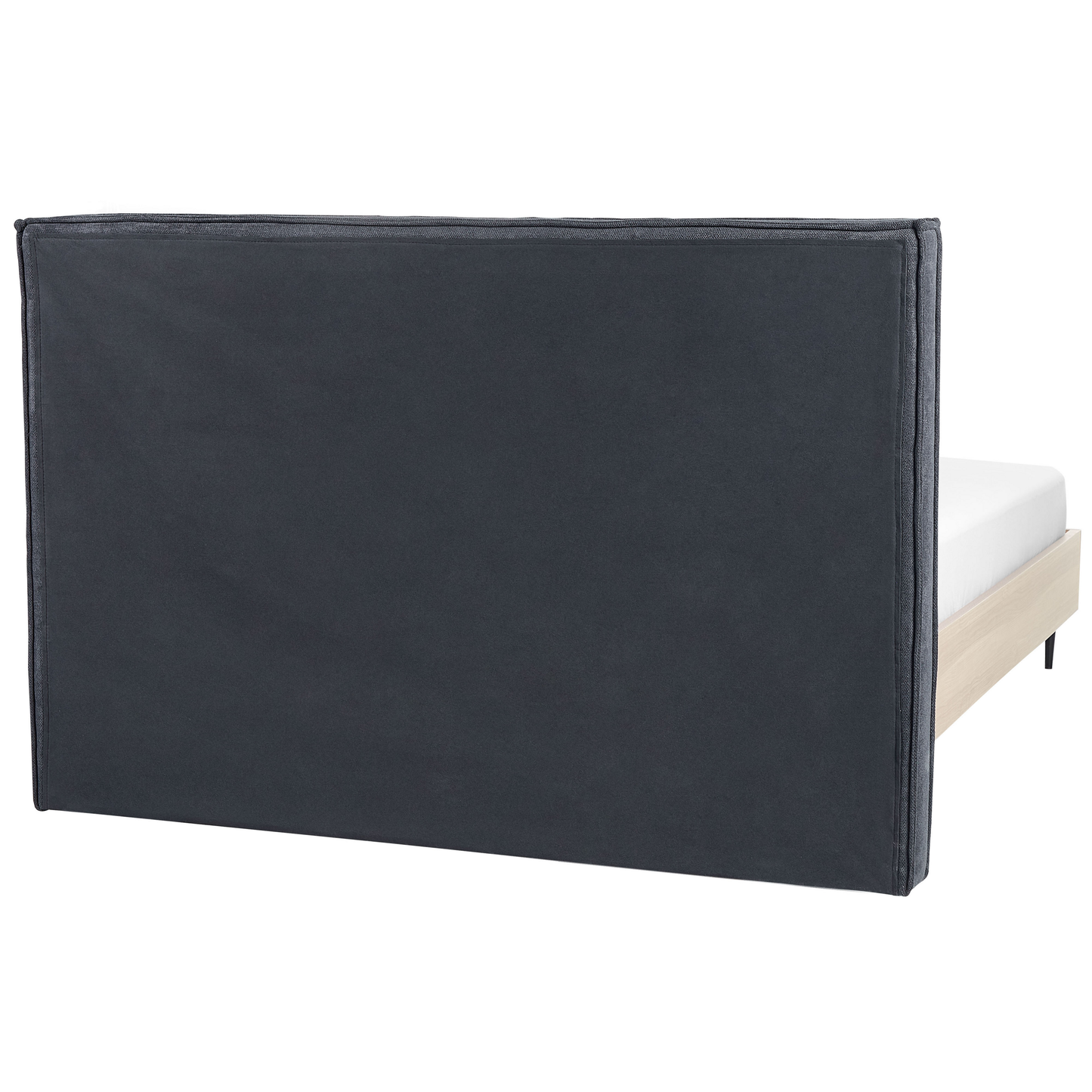 Bett mit Lattenrost Stoff IZERNORE 140 x 200 cm Dunkelgrau