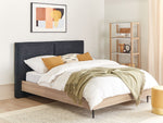 Bett mit Lattenrost Stoff IZERNORE 160 x 200 cm Dunkelgrau