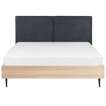 Bett mit Lattenrost Stoff IZERNORE 160 x 200 cm Dunkelgrau