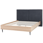 Bett mit Lattenrost Stoff IZERNORE 160 x 200 cm Dunkelgrau