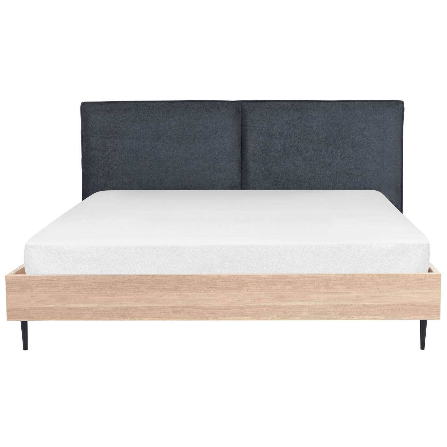 Bett mit Lattenrost Stoff IZERNORE 180 x 200 cm Dunkelgrau