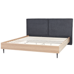 Bett mit Lattenrost Stoff IZERNORE 180 x 200 cm Dunkelgrau