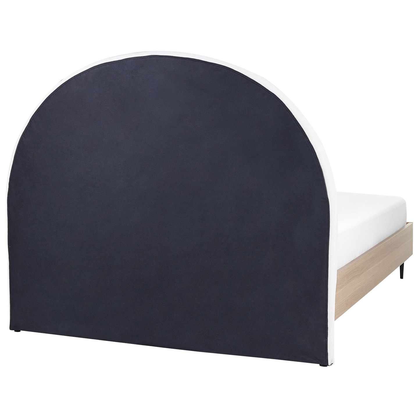 Bett mit Lattenrost Stoff MILLAY 140 x 200 cm Cremeweiss