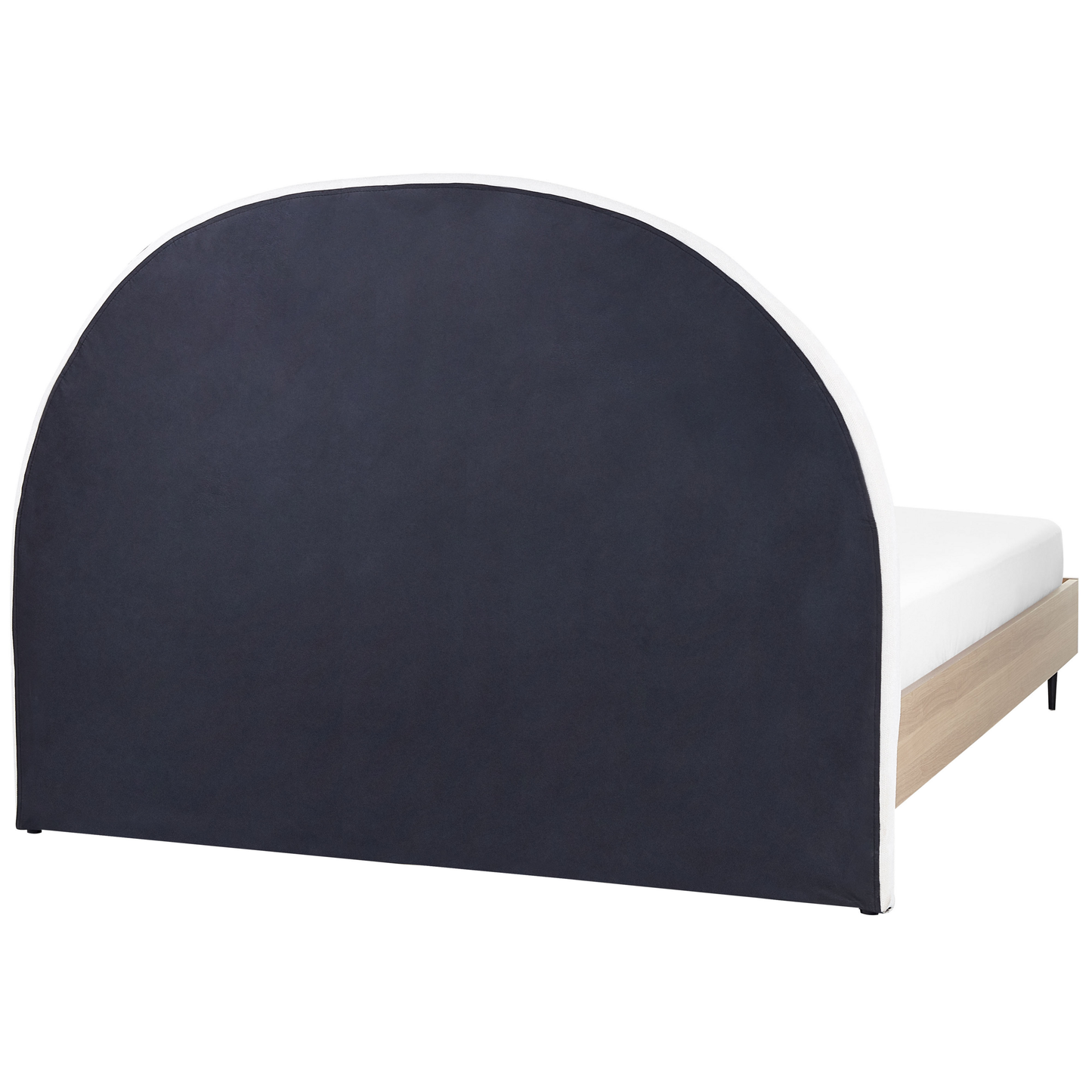Bett mit Lattenrost Stoff MILLAY 160 x 200 cm Cremeweiss