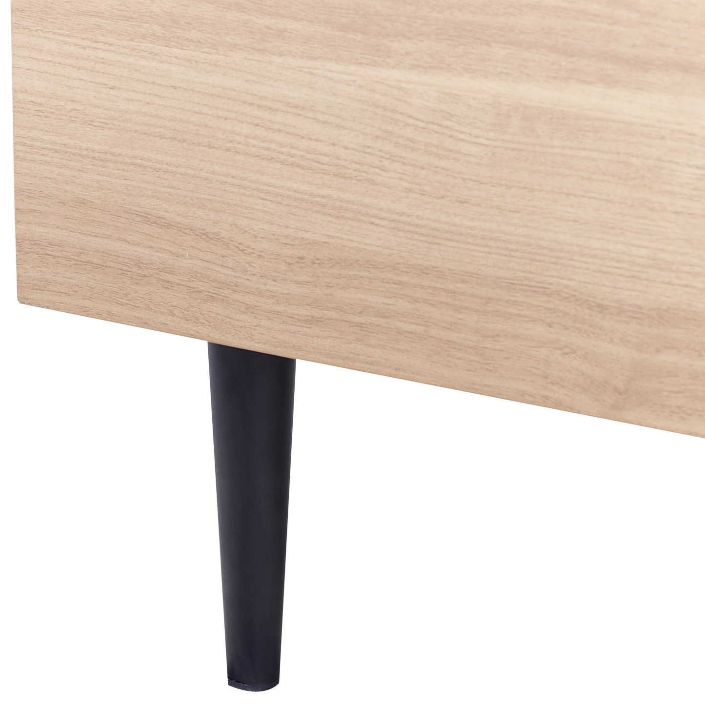 Bett mit Lattenrost Stoff MILLAY 160 x 200 cm Cremeweiss