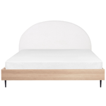 Bett mit Lattenrost Stoff MILLAY 180 x 200 cm Cremeweiss