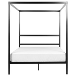 Himmelbett Metall LESTARDS 140 x 200 cm Schwarz