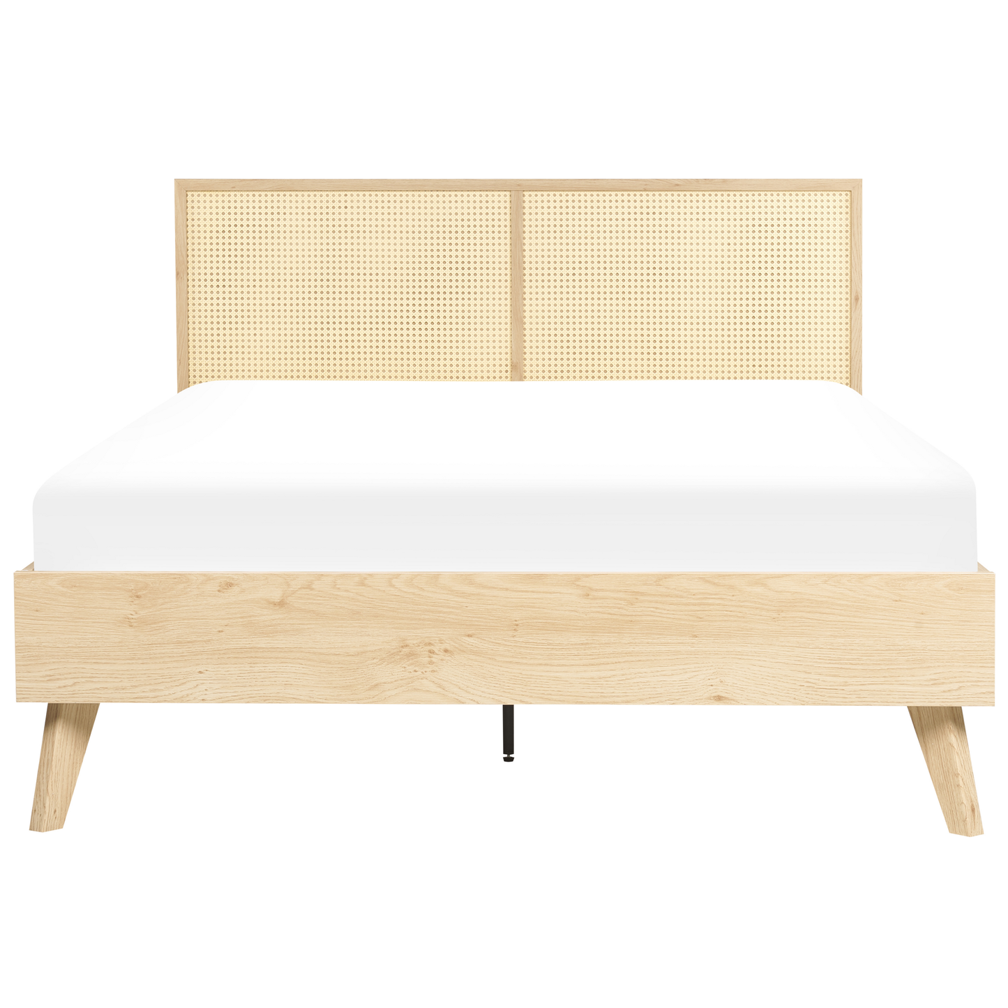 Bett mit Lattenrost Rattan MONPAZIER 140 x 200 cm Hellbraun