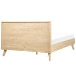 Bett mit Lattenrost Rattan MONPAZIER 140 x 200 cm Hellbraun