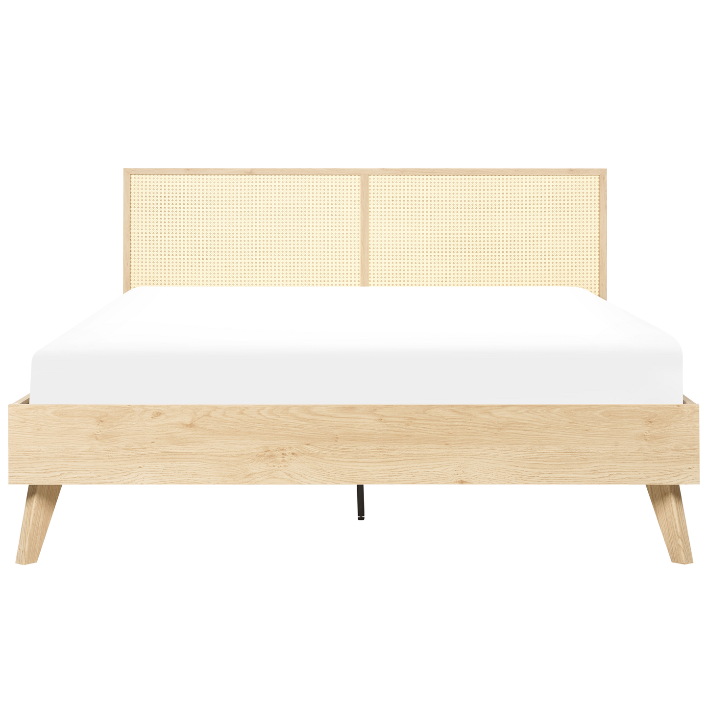 Bett mit Lattenrost Rattan MONPAZIER 160 x 200 cm Hellbraun