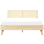 Bett mit Lattenrost Rattan MONPAZIER 160 x 200 cm Hellbraun