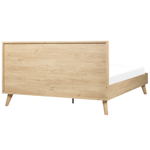 Bett mit Lattenrost Rattan MONPAZIER 160 x 200 cm Hellbraun