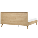 Bett mit Lattenrost Rattan MONPAZIER 180 x 200 cm Hellbraun