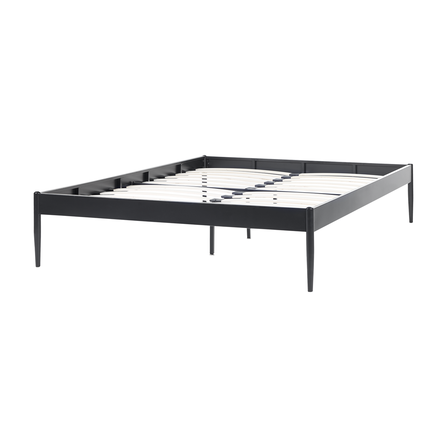 Bett mit Lattenrost Metall VAURS 140 x 200 cm Schwarz