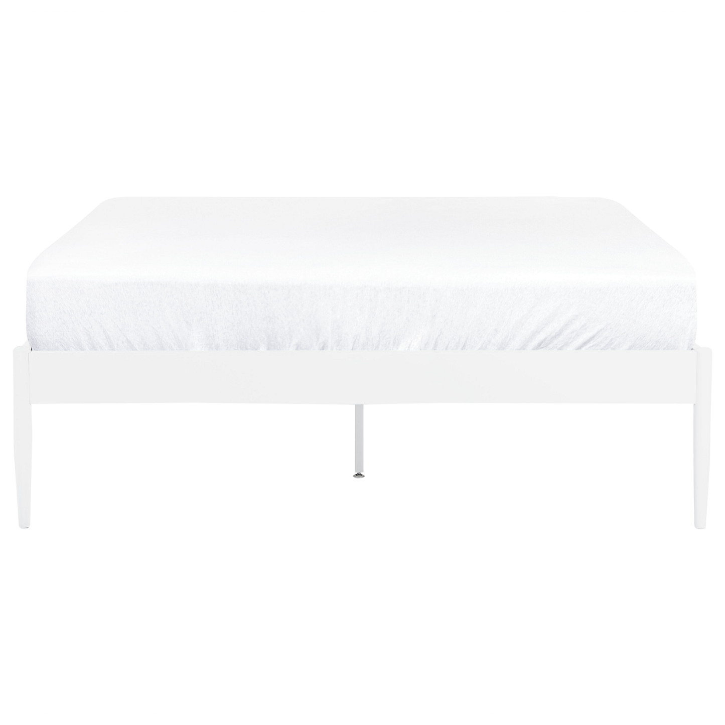 Bett mit Lattenrost Metall VAURS 140 x 200 cm Weiss