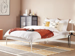 Bett mit Lattenrost Metall VAURS 160 x 200 cm Weiss