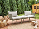 Lounge Set mit Tisch 2-Sitzer TERRACINA Metall Olivgrün