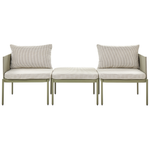 Lounge Set mit Tisch 2-Sitzer TERRACINA Metall Olivgrün