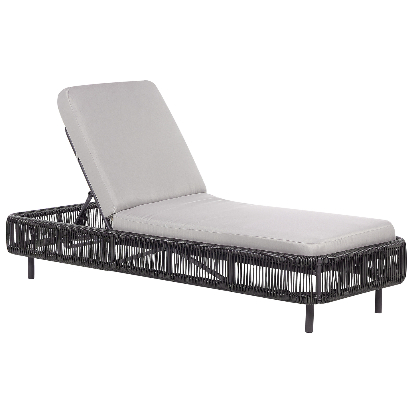 Gartenliege Rattan grau OSINI