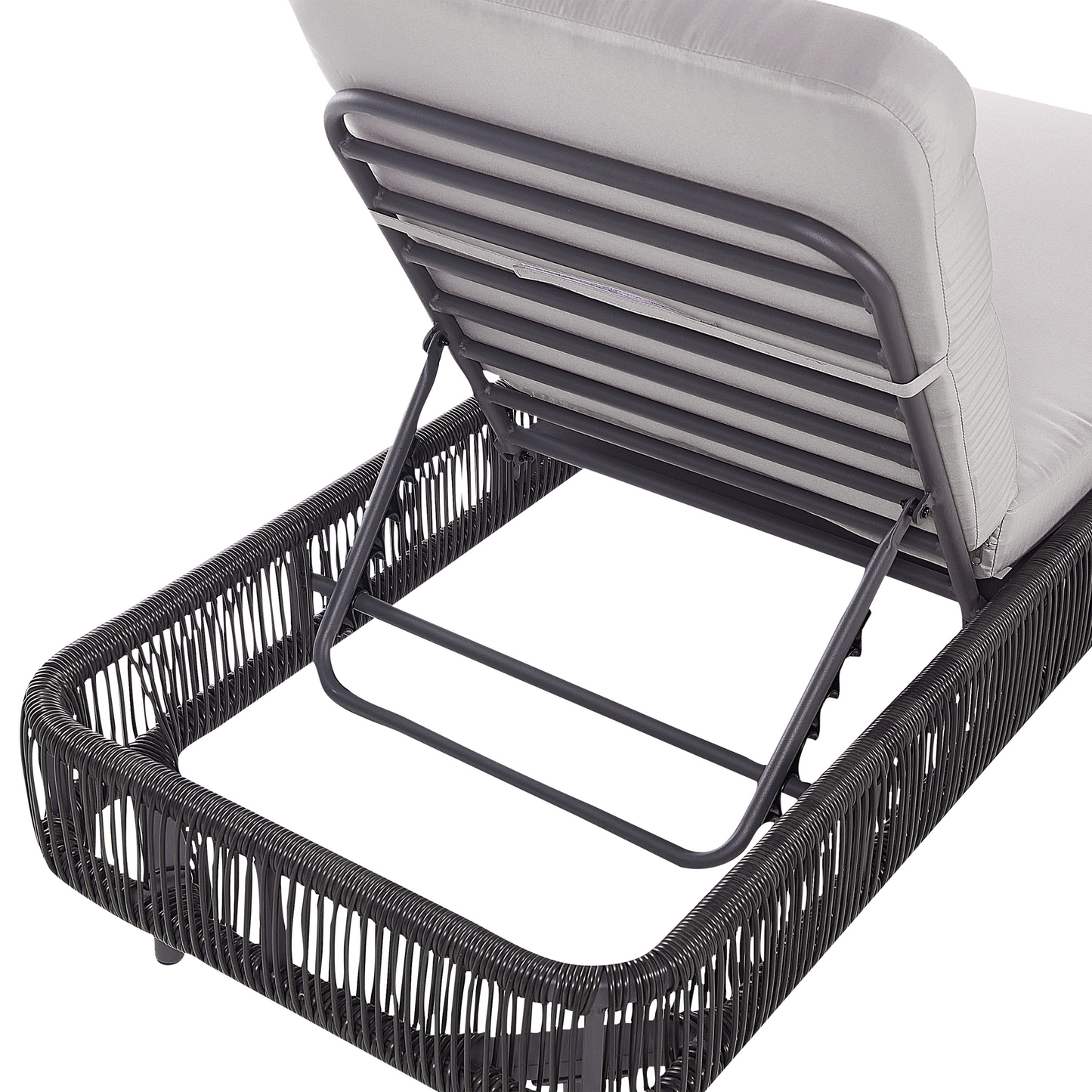 Gartenliege Rattan grau OSINI