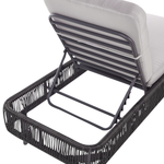 Gartenliege Rattan grau OSINI