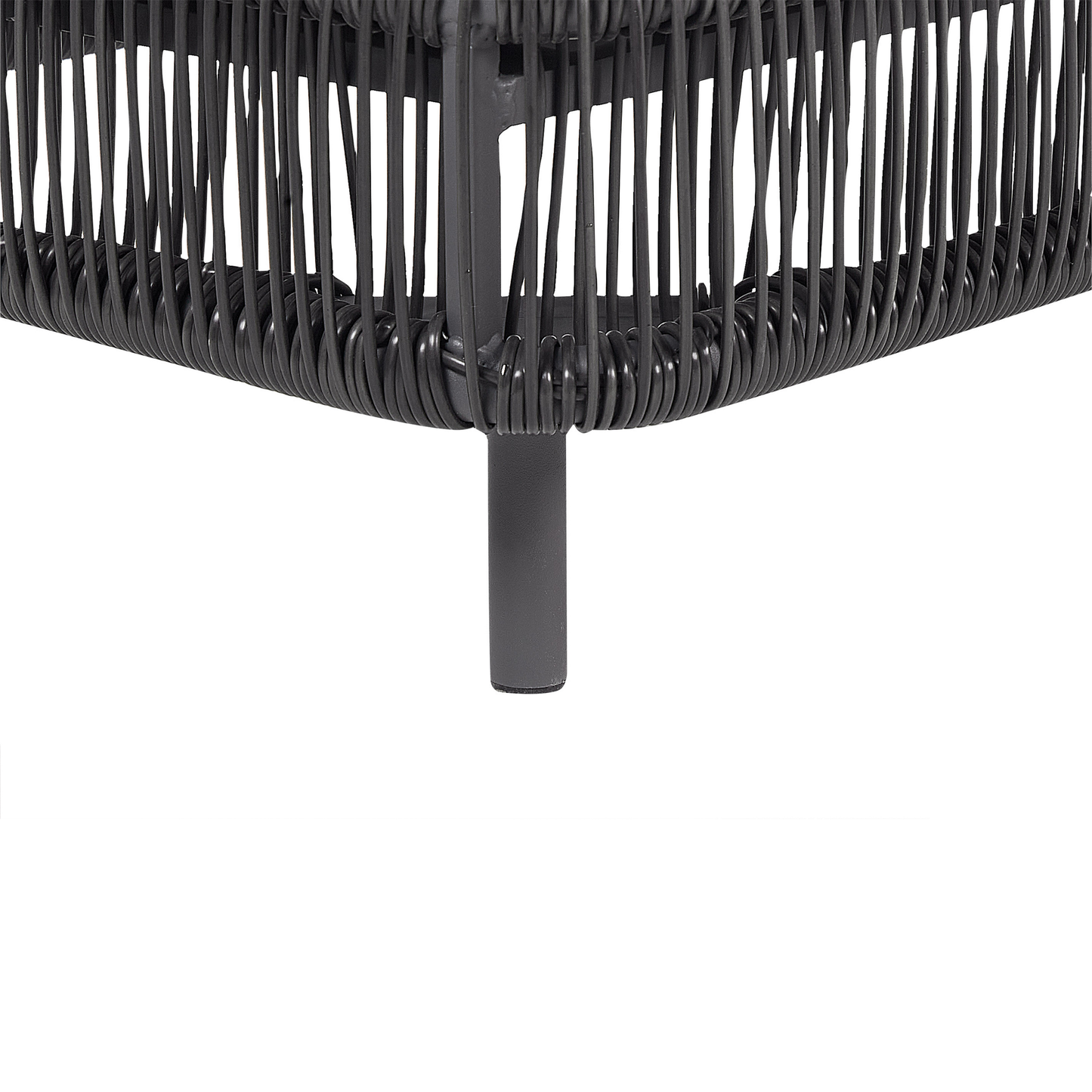 Gartenliege Rattan grau OSINI