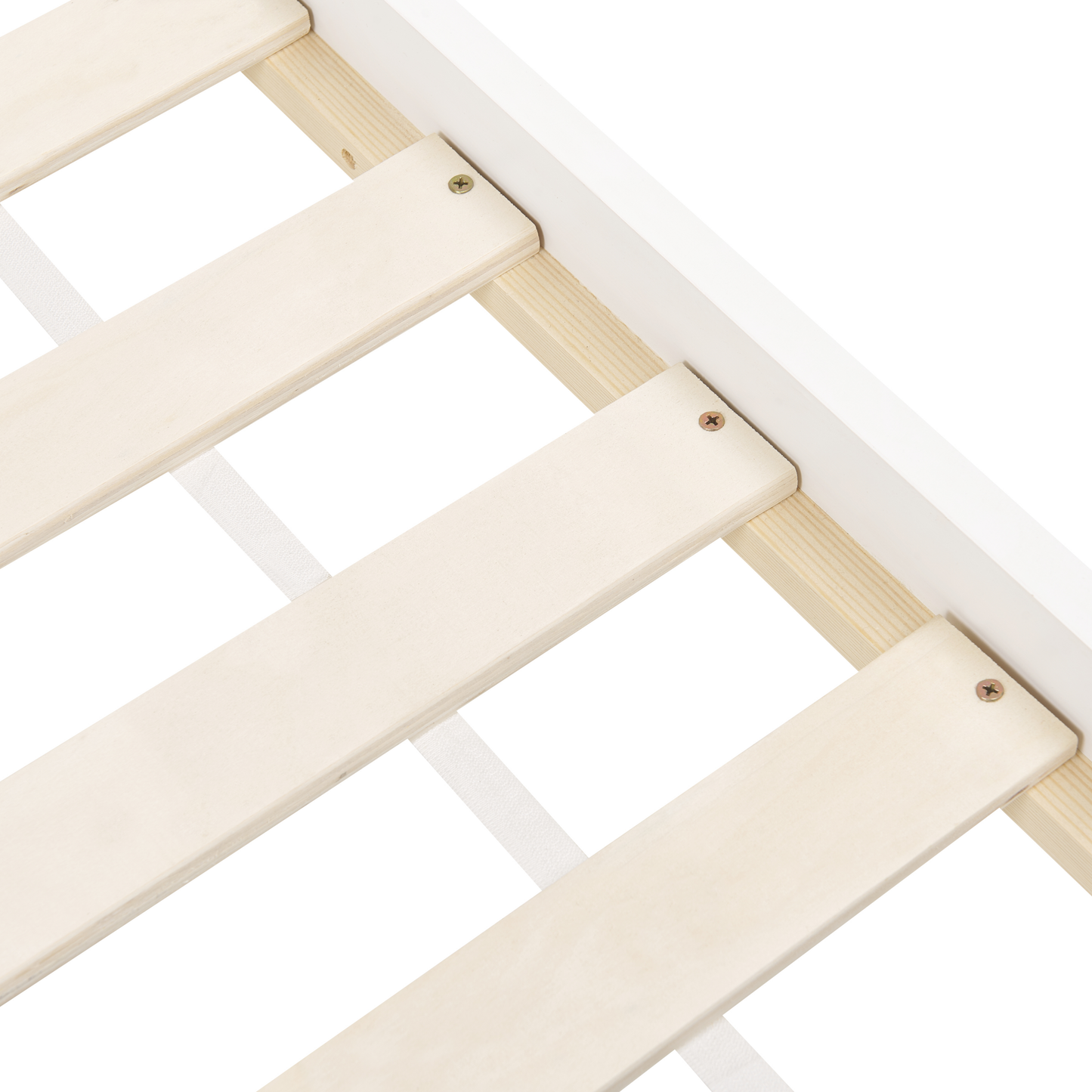 Kinder-Hausbett Kiefernholz weiss Lattenrost 90 x 200 cm TOSSE
