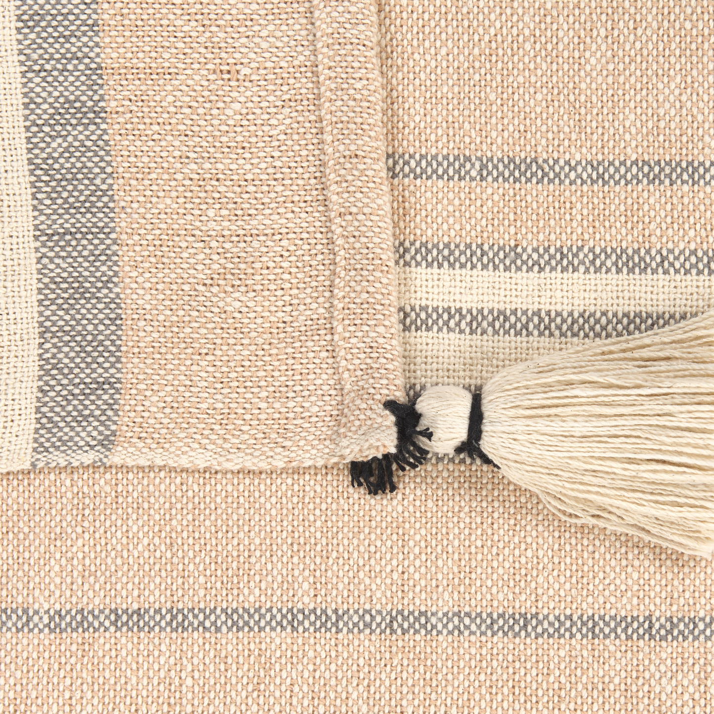 Kuscheldecke YARSELI Baumwolle 130 x 170 cm Beige