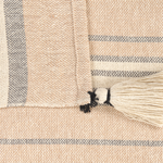 Kuscheldecke YARSELI Baumwolle 130 x 170 cm Beige
