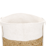 Textilkorb Baumwolle / Jute weiss / naturfarben 2er Set BELLPAT