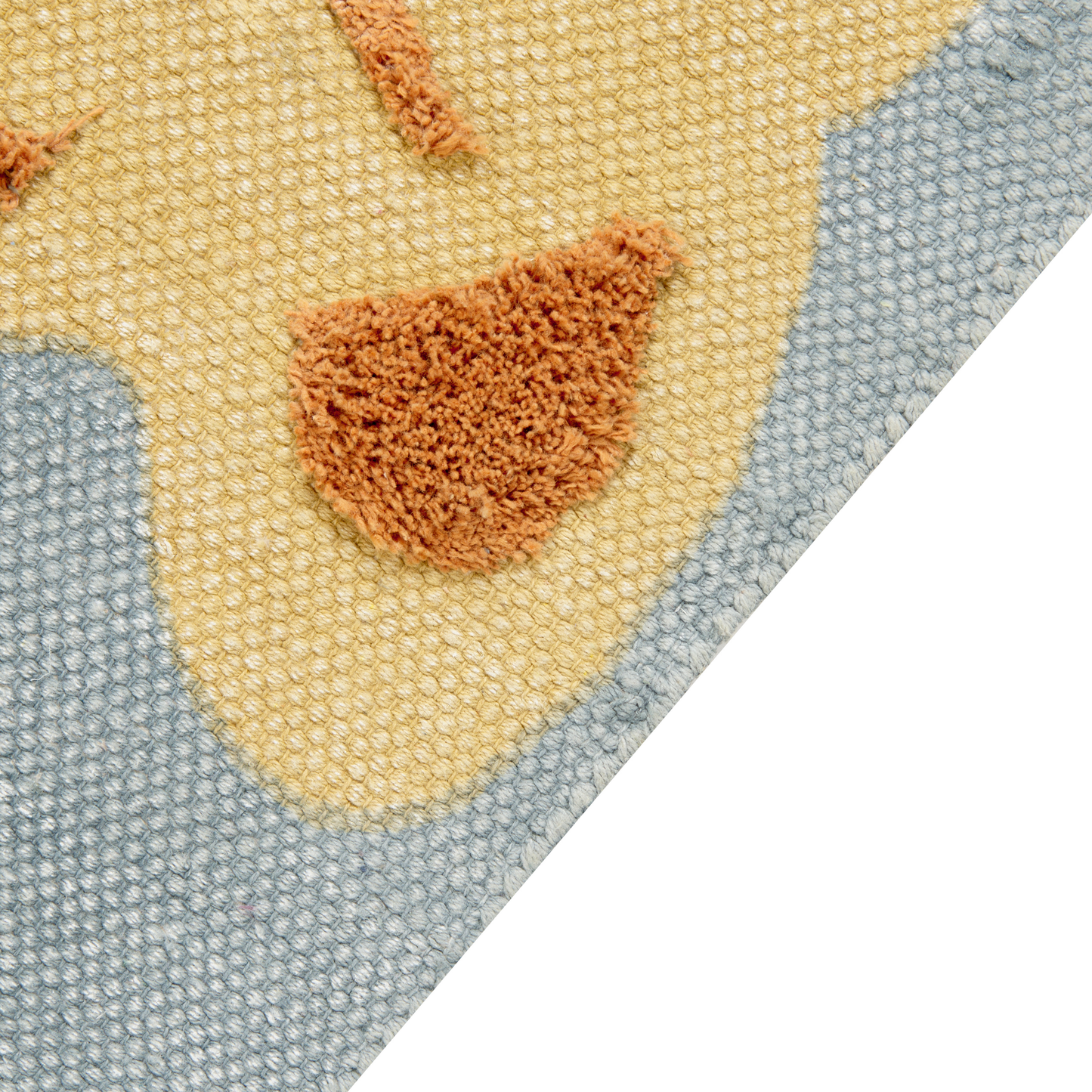 Kinderteppich Baumwolle grau / gelb 80 x 150 cm Leopardenmotiv TANGSE