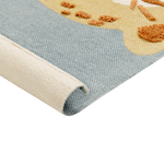 Kinderteppich Baumwolle grau / gelb 80 x 150 cm Leopardenmotiv TANGSE