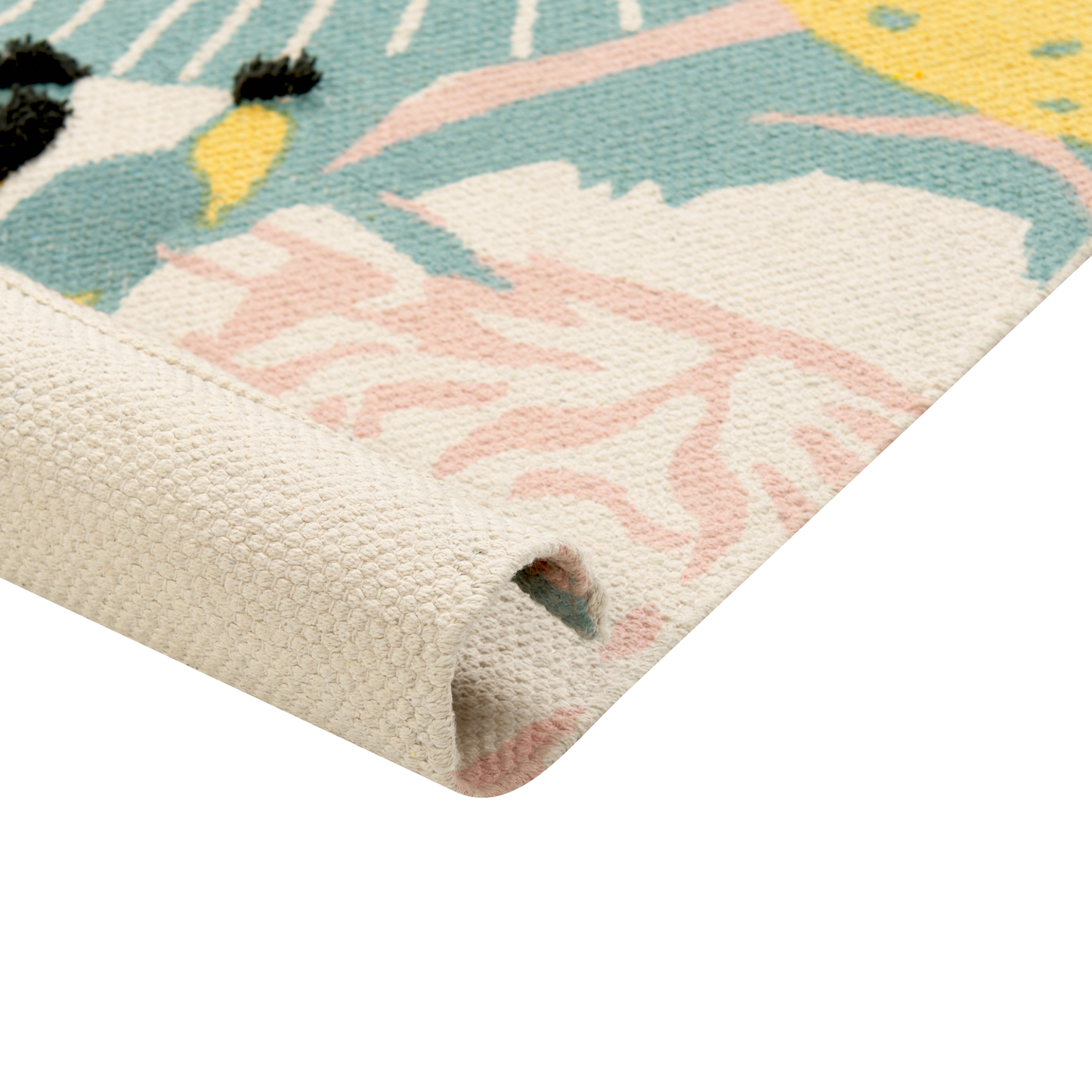 Kinderteppich Baumwolle mehrfarbig 80 x 150 cm Tiermotiv TUTUT