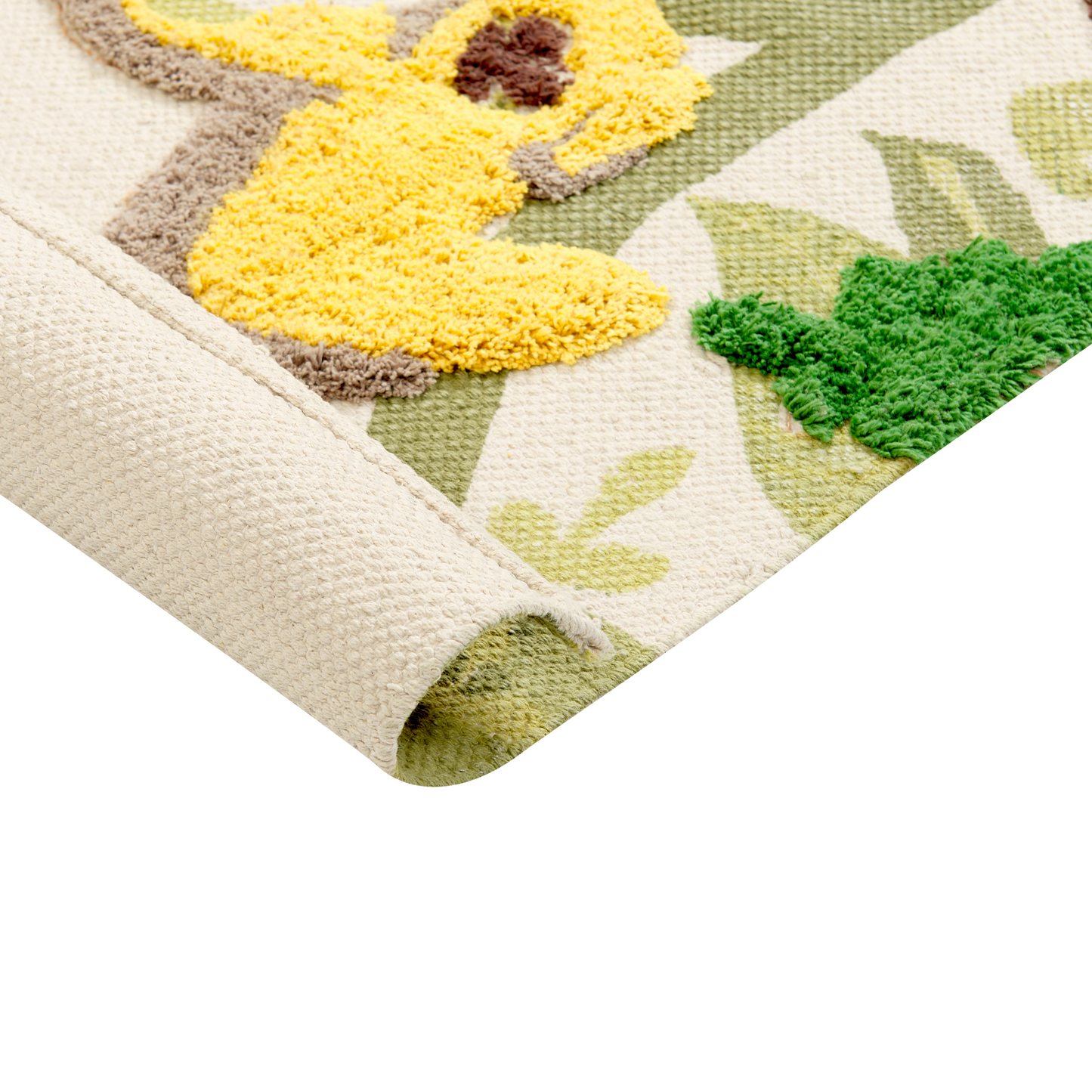 Kinderteppich Baumwolle mehrfarbig 80 x 150 cm Dschungelmotiv JANHTO