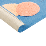 Kinderteppich Baumwolle blau 80 x 150 cm Wal-Motiv BALABANG