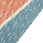 Kinderteppich Baumwolle blau / orange 80 x 150 cm Faultier-Motiv ISAK