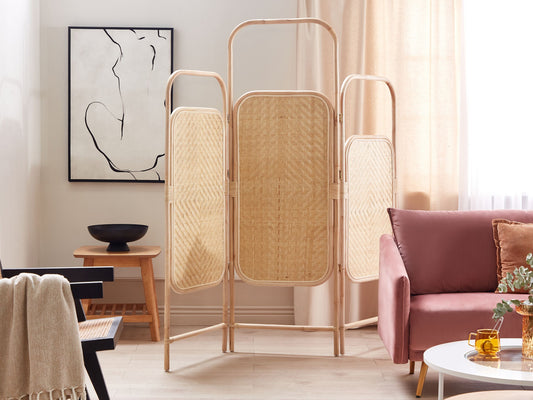 Raumteiler 3-teilig CARPI Naturfarben 166 cm 180 cm