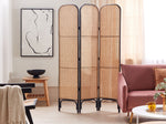 Raumteiler 3-teilig POTENZA Hellbraun 105 cm 180 cm