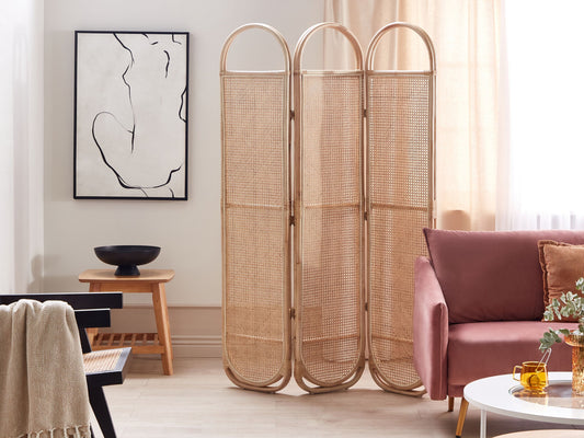 Raumteiler 3-teilig CORTONA Hellbraun 118 cm 180 cm