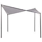 Pavillon AVENTINE Metall 300 cm 300 cm Grau