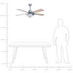 Deckenventilator mit Licht HOBBLE mit Fernbedienung Hellgrau