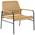 Gartenstuhl 2er Set PRASIMO Polyrattan Naturfarben