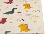 Kinderteppich Baumwolle mehrfarbig 80 x 150 cm Dinosauriermuster TIOP