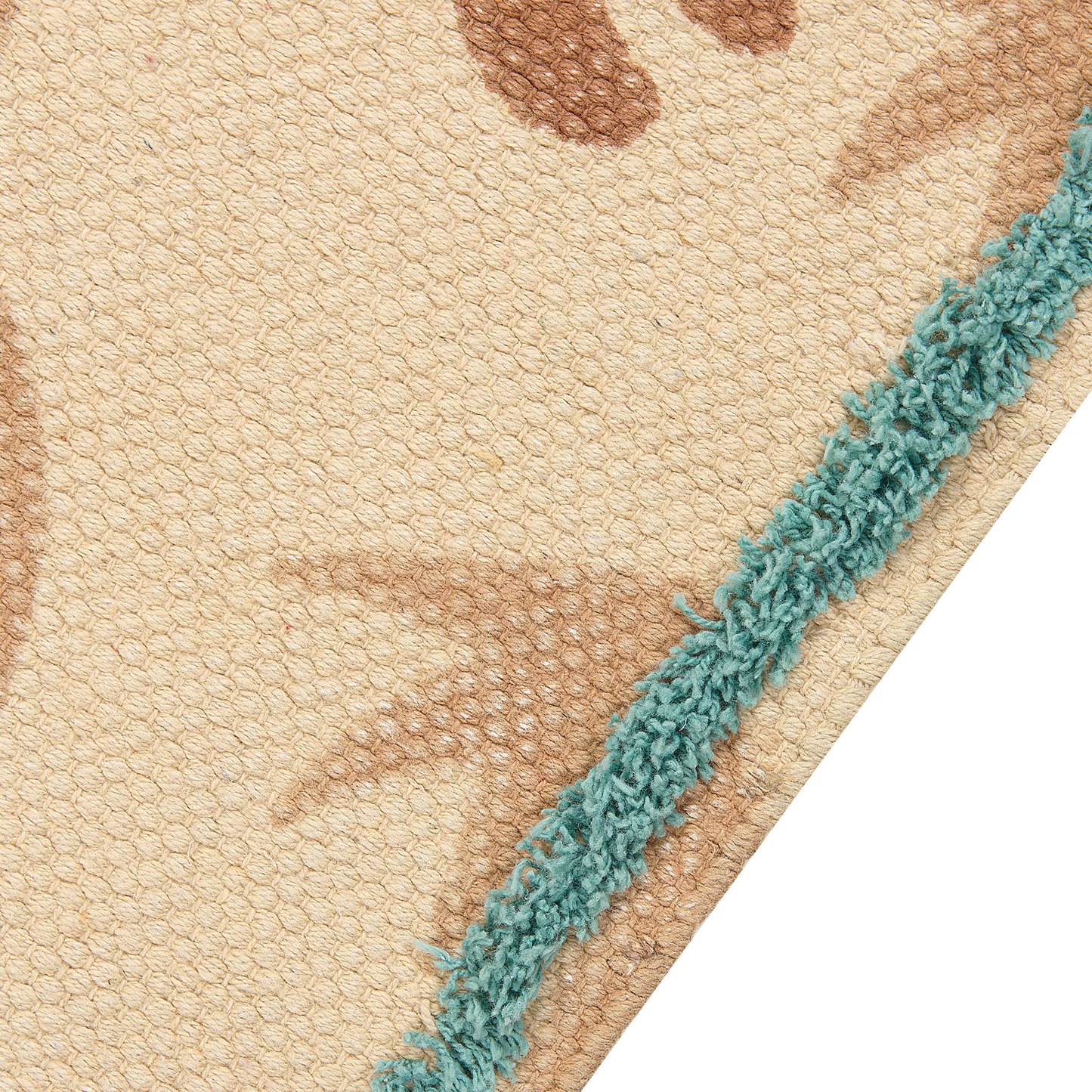 Kinderteppich mehrfarbig aus Baumwolle Tiermuster 80 x 150 cm STABAT