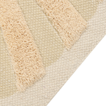 Kinderteppich Baumwolle beige Löwenmuster 80 x 150 cm BALARI