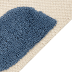 Kinderteppich Baumwolle beige / blau 80 x 150 cm Wal-Motiv SELAI