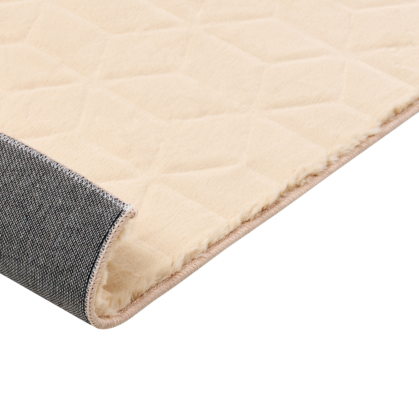 Kunstfellteppich Kaninchen beige 160 x 230 cm Shaggy THATTA